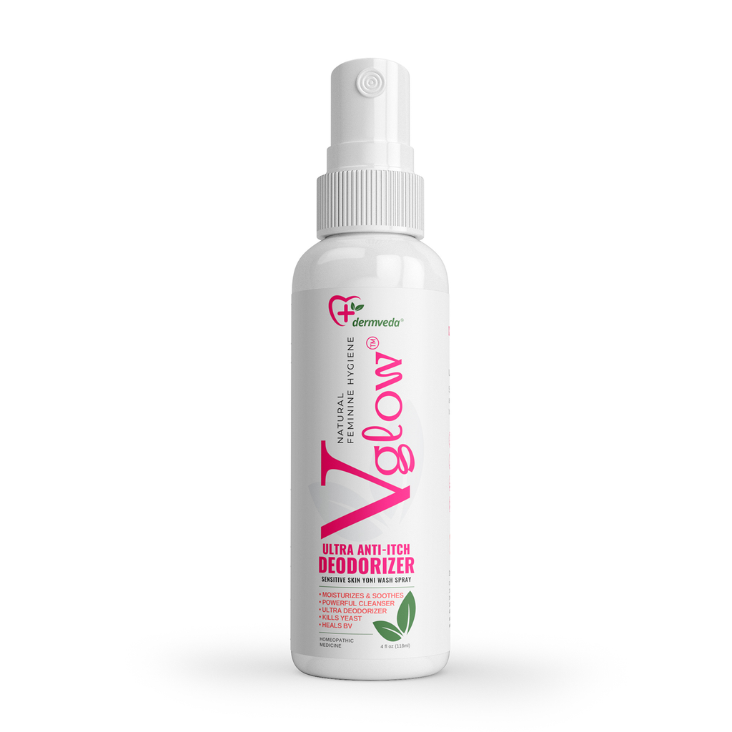 Dermveda V Glow Feminine Hygiene Spray – Vaginal Itch & Odor Wash for Sensitive Skin