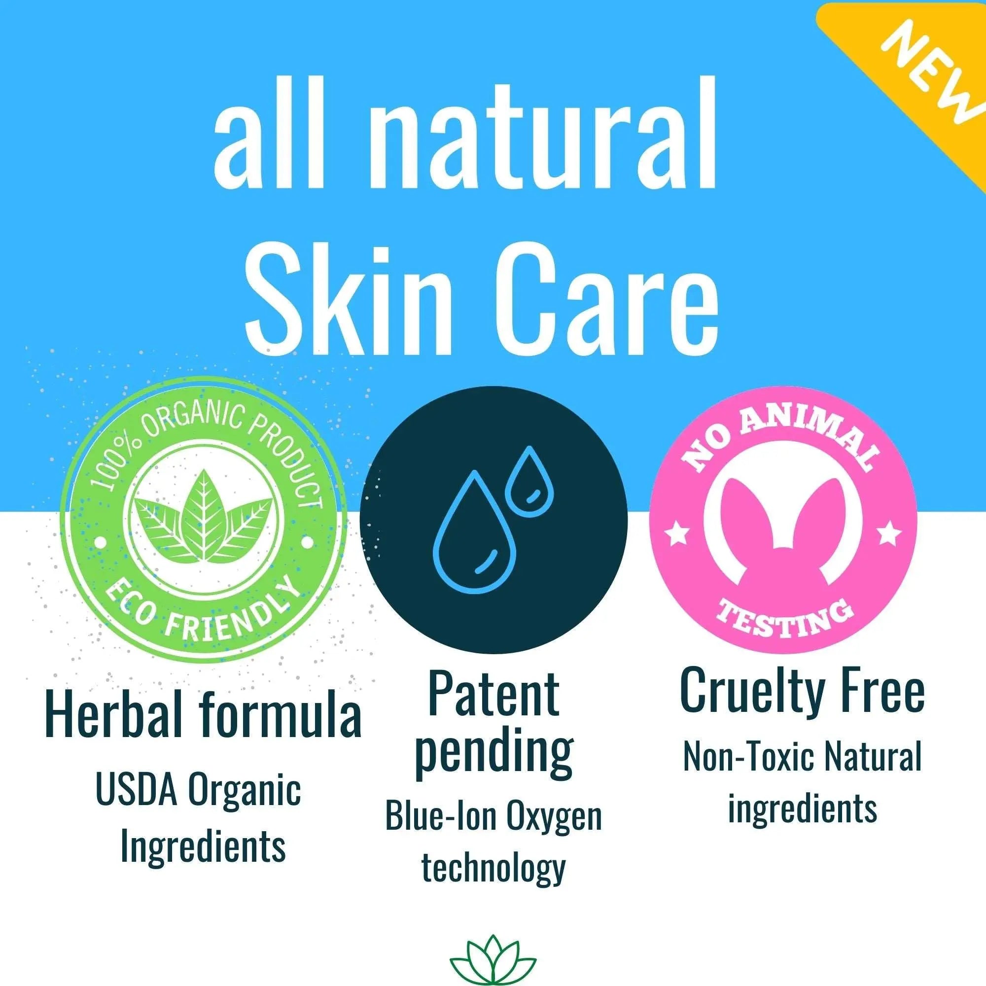 All natural skin care with herbal formula and USDA organic ingredients.