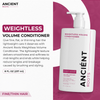 Ancient Roots Conditioner for Fine or Thin Hair, Weightless Volume Conditioner with Gotu Kola, Aloe Vera, Flaxseed and Fenugreek, 8 Fl Oz