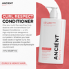 Ancient Roots Curly/Wavy Hair Curl Respect Conditioner with Aloe Vera, Flaxseed, Fenugreek, Hibiscus, Amla and Castor, High Slip Care for 2B-3C Curls, 8 Fl Oz