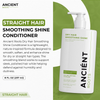 Ancient Roots Conditioner for Straight Hair, Smoothing Shine Conditioner with Aloe Vera, Flaxseed, Amla and Castor Oil, 8 Fl Oz