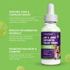 PetGlow® Natural Hip & Joint Arthritis Relief Drops with Curcumin & Boswellia for Dogs & Cats
