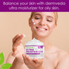 Dermveda Ultra Moisturizer for Oily Skin, Oil-Free Hydration with Fuller's Earth and Barbary Fig Extract - Non-Comedogenic Formula for Skin