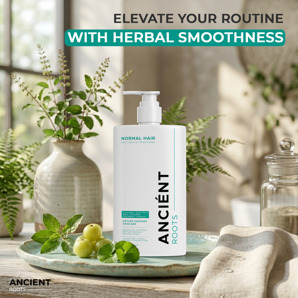 Ancient Roots Daily Gentle Conditioner for Normal Hair, Lightweight Detangling Conditioner for Natural Shine, 8 Fl Oz