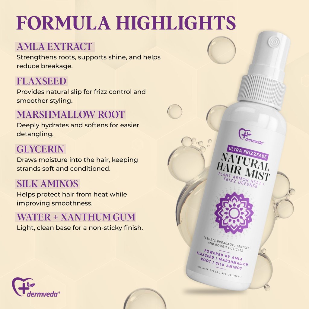 Dermveda Ultra Frizzfade Hair Mist, Hair Care for Women, 4 fl oz