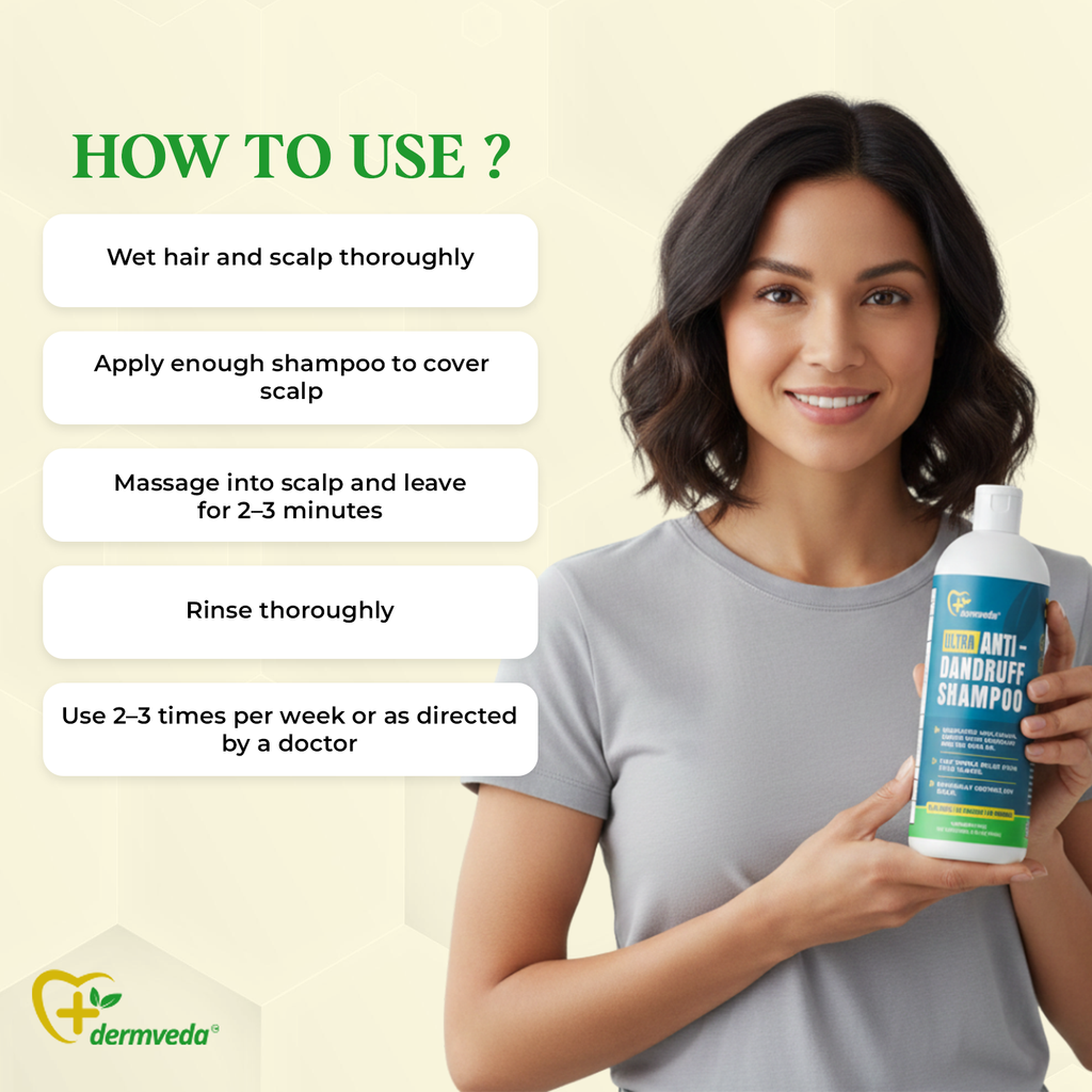 Ultra Anti-Dandruff Shampoo, Medicated Fungus-control Sulphur Formula With Rosemary, and Tea Tree Oil, Relief from Itchy Flakes and Dry Scalp