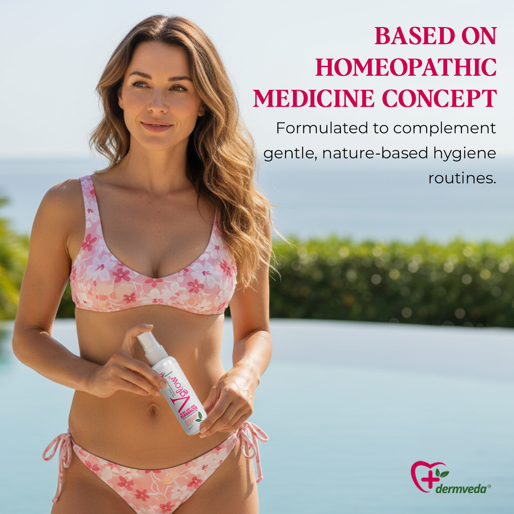 Dermveda V Glow Feminine Hygiene Spray – Vaginal Itch & Odor Wash for Sensitive Skin