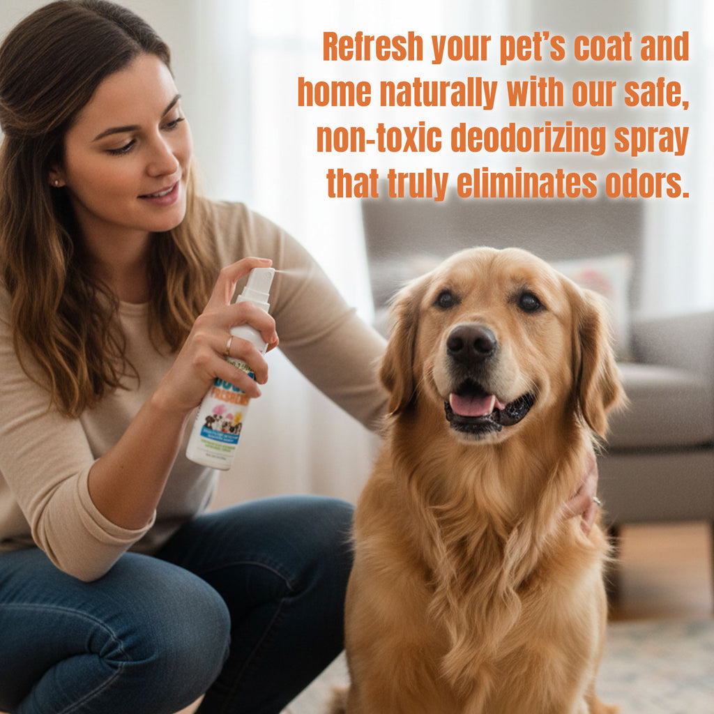 Petglow Natural Pet Odor Eliminator Spray for Dogs, Deodorizer with Neem, Ginger and Rosemary Extracts, Odor Controlling, Lasting Freshness
