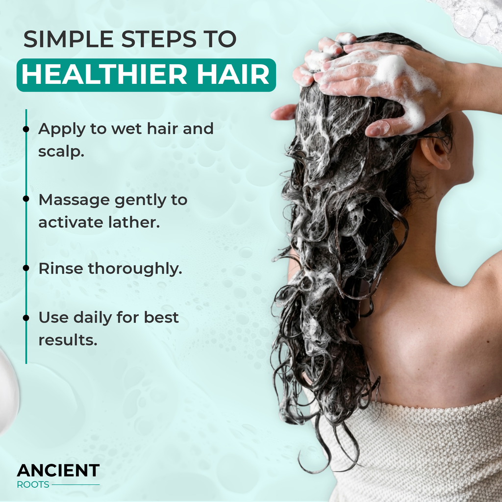 Ancient Roots Sulfate Free Daily Gentle Shampoo for Normal Hair, Scalp Comfort Shampoo for Men and Women, 8 Fl Oz