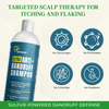 Ultra Anti-Dandruff Shampoo, Medicated Fungus-control Sulphur Formula With Rosemary, and Tea Tree Oil, Relief from Itchy Flakes and Dry Scalp