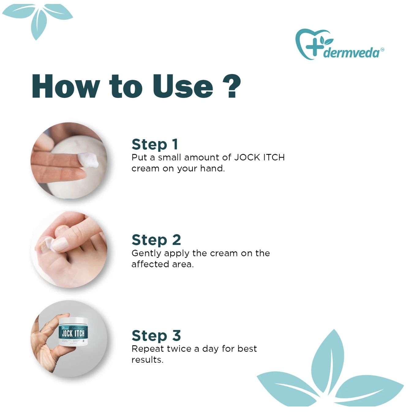 Dermveda Jock Itch Cream, Extra Strength Treatment for Men and Women