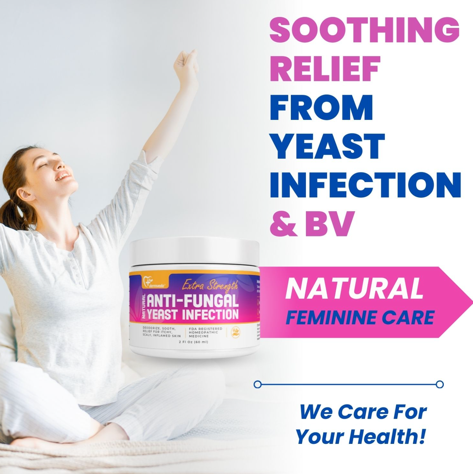 Herbal Antifungal Cream for Vaginal Yeast Infections by Dermveda